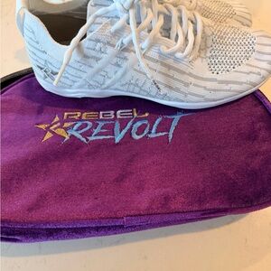 Rebel Revolt White Athletic Shoes with bag
